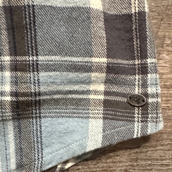 Legendary Whitetails Open Spaces Blue and Gray Plaid flannel Shirt Dress Small - Picture 10 of 10